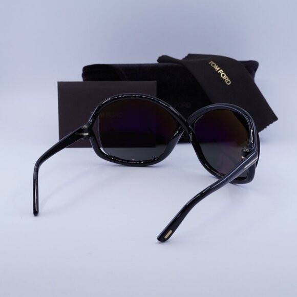 Tom Ford Bettina FT1068 01A Geometric Sunglasses - Black/Smoke - Picture 9 of 9